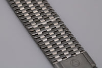 NOS Vintage NSA Novavit Brushed and Textured Stainless Steel 20mm Bracelet
