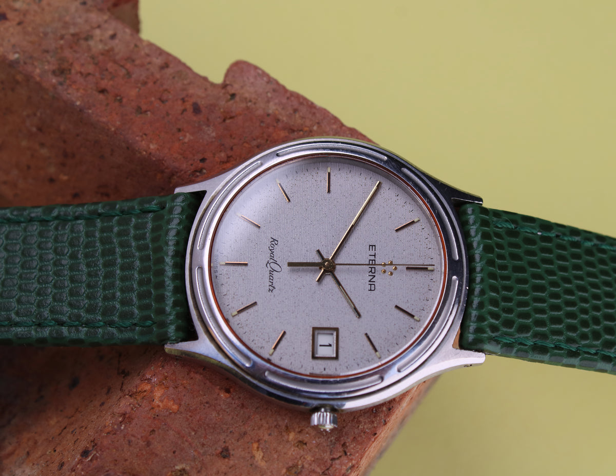Smashing Vintage Gents Eterna Royal Quartz Wristwatch ETA