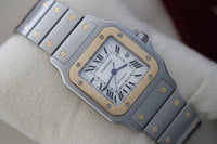 Cartier Santos Galbée Ref.2319 18k and Steel Wristwatch Serviced by Cartier.