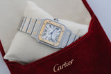 Cartier Santos Galbée Ref.2319 18k and Steel Wristwatch Serviced by Cartier.