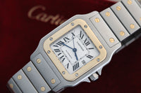 Cartier Santos Galbée Ref.2319 18k and Steel Wristwatch Serviced by Cartier.