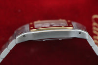 Cartier Santos Galbée Ref.2319 18k and Steel Wristwatch Serviced by Cartier.