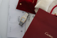 Cartier Santos Galbée Ref.2319 18k and Steel Wristwatch Serviced by Cartier.