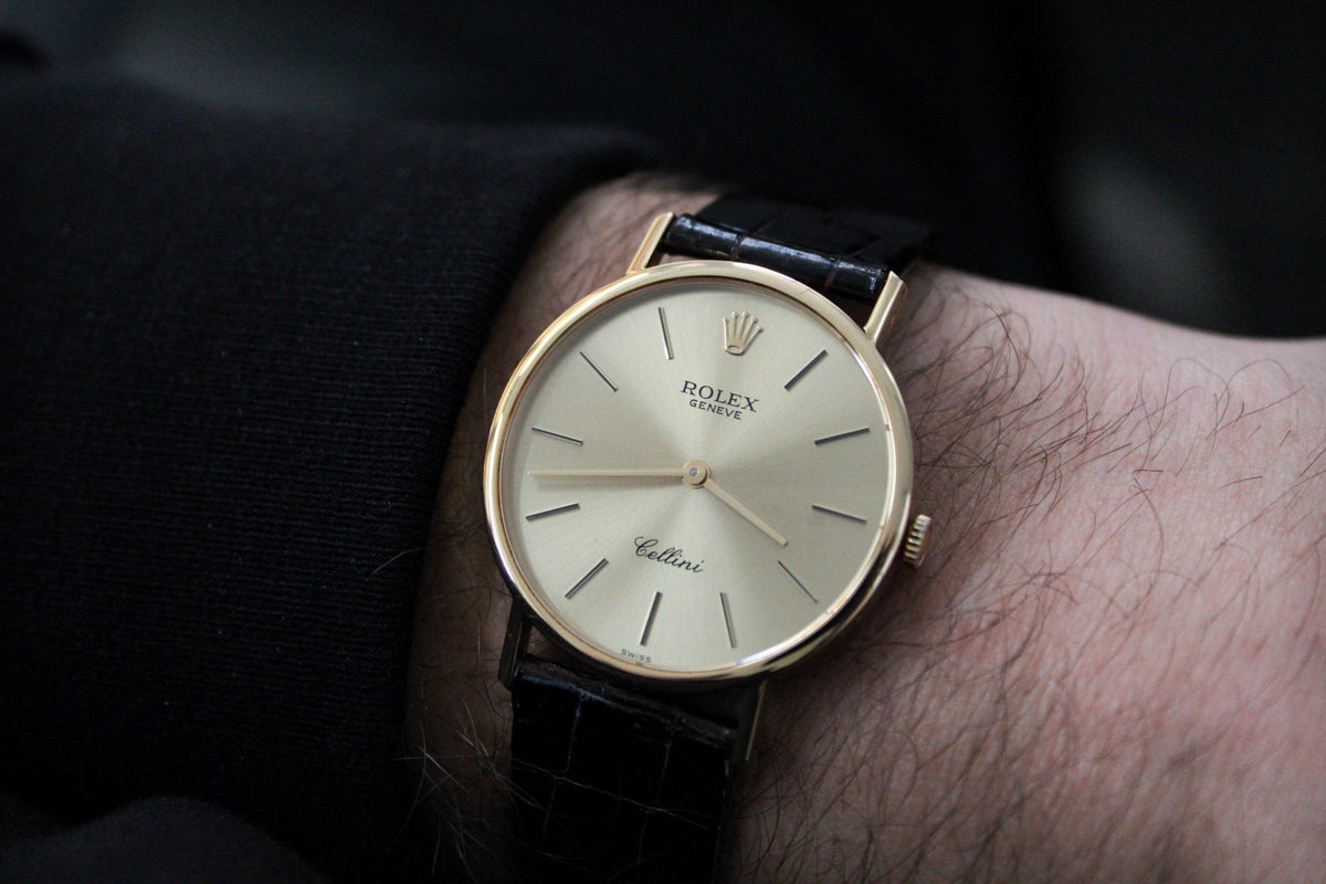 Vintage Rolex Cellini Ref. 5112-8 18k Gold c.1989 Full Set. – Waecce