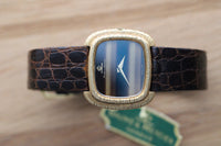 Baume & Mercier 18k Gold Ref.37091 Tigers Eye Stone Dial