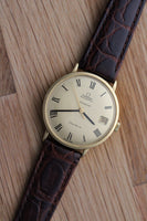 Omega Genève Ref.162.037 18k Gold With Roman Dial Retailed by Türler c.1968