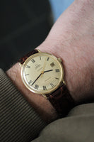 Omega Genève Ref.162.037 18k Gold With Roman Dial Retailed by Türler c.1968