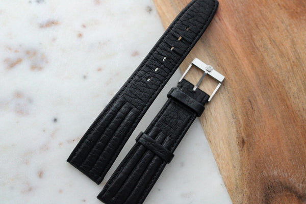 Vintage 20mm Omega Speedmaster Black Leather Strap for 145.022 c.1985