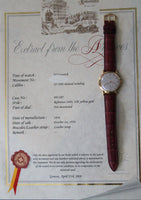 Patek Philippe Ref.2484 18k Gold c.1956 with Extract.