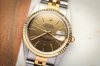 Rolex Datejust Houndstooth Dial Ref.16233 c.1995 Box and Paper