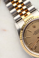 Rolex Datejust Houndstooth Dial Ref.16233 c.1995 Box and Paper