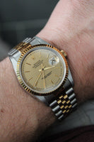 Rolex Datejust Houndstooth Dial Ref.16233 c.1995 Box and Paper