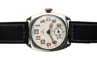 Omega Sterling Silver Double Signed W.H May Nottingham Wristwatch c.1930