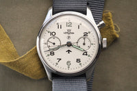 Lemania Royal Navy Fleet Air Arm Military Chronograph P Promethium Dial