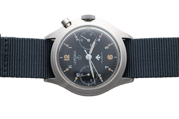 Lemania Monopusher Series 3 6bb RAF Military Chronograph c.1960