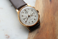 Razor Sharp Javil Chronographe Suisse 18k Chronograph c.1950s