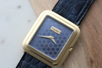 Vintage Cartier New York Blue Sigma Dial Rare c.70s/80s.