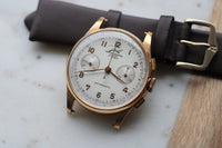 Razor Sharp Javil Chronographe Suisse 18k Chronograph c.1950s