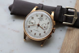 Razor Sharp Javil Chronographe Suisse 18k Chronograph c.1950s