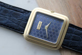 Vintage Cartier New York Blue Sigma Dial Rare c.70s/80s.