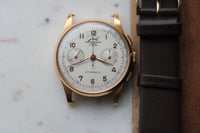 Razor Sharp Javil Chronographe Suisse 18k Chronograph c.1950s