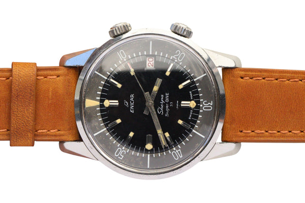 Vintage Enicar Sherpa Super Dive Ref. 125.006 T<25mc Dial.