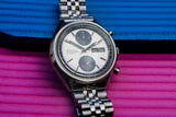Brilliant Vintage Seiko 6138-8020 Panda Chronograph Automatic Wristwatch June 1977