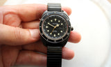 Vintage Bulova Accutron Depth Gauge Monnin PVD Cased Divers Tool Watch