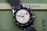 Vintage Croton Chronomaster Aviator Sea Diver Rare White Dial