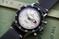 Vintage Croton Chronomaster Aviator Sea Diver Rare White Dial