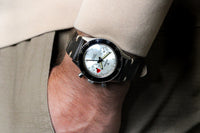 Vintage Croton Chronomaster Aviator Sea Diver Rare White Dial