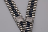 NOS Vintage NSA Novavit Blue and Stainless Steel 20mm Bracelet