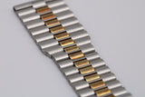 NOS Vintage NSA Novavit Gold and Stainless Steel 22mm Flared Bracelet