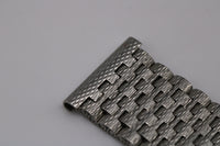 NOS Vintage NSA Novavit Stainless Steel Textured 20mm Bracelet