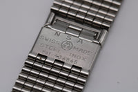 NOS Vintage NSA Novavit Stainless Steel Textured 20mm Bracelet
