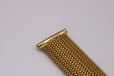 NOS Vintage Italian Gold Plated Tessuflex Milanese Mesh 22mm Bracelet