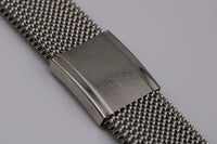 NOS Vintage Italian Stainless Steel Tessuflex Milanese Mesh 20mm Bracelet