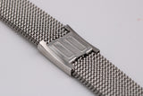 NOS Vintage Italian Stainless Steel Tessuflex Milanese Mesh 20mm Bracelet