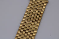 NOS Vintage NSA Novavit Gold Plated Textured 20mm Bracelet