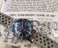 Cool Vintage Rare Red Hands Rotary Aquaplunge Automatic Gents Divers Wristwatch
