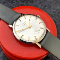 Superb Vintage Gents Longines Stainless Steel Time Only Wristwatch Cal 490 c.1969