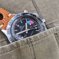 Awesome Vintage Gents Ollech & Wajs Divers Chronograph Wristwatch Landeron 248 c.70s