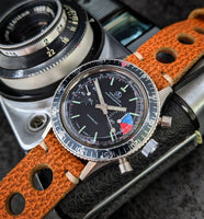 Awesome Vintage Gents Ollech & Wajs Divers Chronograph Wristwatch Landeron 248 c.70s