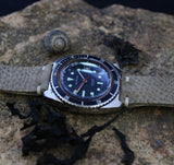 Obscure Vintage Alpha Automatic Depth Gauge Monnin Cased Divers Tool Watch
