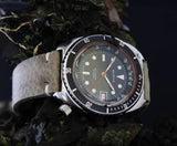 Obscure Vintage Alpha Automatic Depth Gauge Monnin Cased Divers Tool Watch
