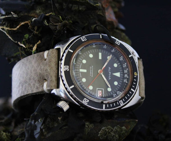 Obscure Vintage Alpha Automatic Depth Gauge Monnin Cased Divers Tool Watch