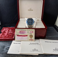 Superb Omega Seamaster Professional Full Size 41mm James Bond Wristwatch c.1998 Ref.2541.80.00 Goldeneye Watch Box and Papers