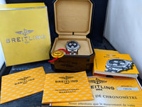 Gents Breitling Colt Quartz SQ Chronograph Steel Wristwatch Full Set Box and Papers.