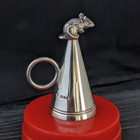 Quality Superb Vintage Brian Leslie Fuller Solid Silver Mouse Candle Snuffer London 1979
