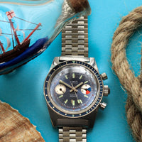 Cool Vintage Limit of Switzerland Blue Yachting Chronograph Valjoux 7733